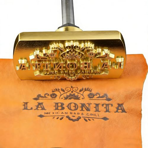 Hierro de marca personalizado para madera, logotipo de sello de madera personalizado como regalo para carpinteros y cuero para manualidades de alimentos (3.8cm)