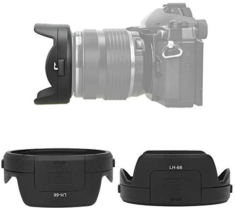 Lh 66 Ersättning 12 40Mm F2.8 Pro Motljusskydd Svart Plast Lh 66 Kamerafäste Motljusskydd för M.Zuiko Ed 12 40Mm F2.8 Objektiv