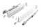 MS Beschläge Stahl Schubkastensystem Weiß Schubladen-Set Schubladensystem 40kg Traglast Unterflurführung Vollauszug Soft Close Schubladenauszug (Länge: 450mm, Höhe: 86mm)