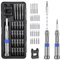 WORKPRO 24-in-1 Präzisionsschraubendreher Set, Magnetischer Mini-Schraubendreher, mit Verlängerungsschaft, S2 Multi-Bit-Schraubendreher für Laptop, Handy, Uhr, Brillenreparatur
