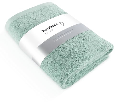 herzbach home Luxus Saunatuch 80 x 200 cm (Mint) – Großes, weiches & saugstarkes Saunahandtuch in Bester Qualität – 100% natürliche Baumwolle
