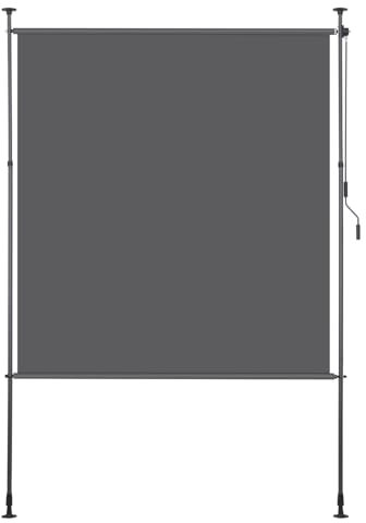 Hebitod Klemmmarkise Senkrechtmarkise,Außen Balkonrollo 150 * 270cm, Wasserfest UV-beständige Sichtschutz Vertikalmarkise, für Balkon, Terrasse, Garten