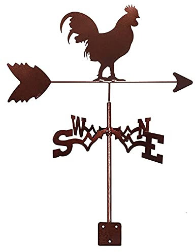 Banderuola Banderuola Banderuola in ghisa Banderuola a Vento Decorazioni a Forma di Gallo in Metallo per Giardino Mosso dal Vento Indicatore di direzione per Tetto Esterno Fattoria Cortile