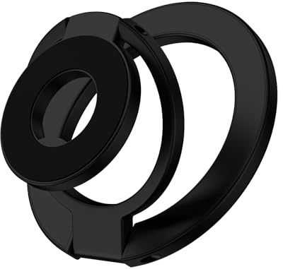 Magnetic Phone Ring Holder for Samsung Galaxy S26 S25 Ultra S25 S24 FE S24 Ultra, Removable Magsafe Phone Grip with Kickstand for iPhone 17 16e 16 Pro Max 16 Plus 15 14 Pro Max, Fit Magnetic Car Mount