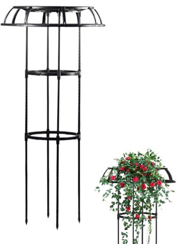 Enrejado De Rosas Trepadoras, Enrejado De Jardín para Plantas Trepadoras,Enrejado De Frambuesa, Enrejado Rosal En Forma De Paraguas - Soporte Independiente para Plantas De Jardín, Torre De Plantas