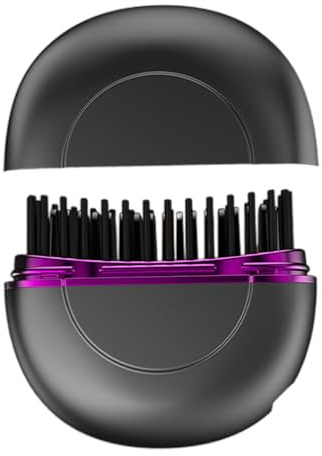 Spazzola Di Allesione Dei Capelli Senza Fili - Raddrizzamento Con Riscaldamento Portatile 1500 mAh Con 55 ℃, 65 ℃, 75 ℃ | 3H Mini Raddrizzatore Di Barba A Ioni Negativi Per Gli Uomini | USB