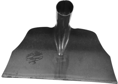 VICASKY Pala in Acciaio al Manganese per Letame da Stalla, Raschietto Metallico per Pulizia Bovini e Pollame, Strumento Resistente per Recinti e Fienili, Adatta a Uso Agricolo