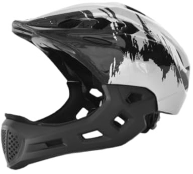 FewNvWa Casco da Bici per Bambini, Casco Sportivo, Casco da Ciclismo per Bambini, Casco da Strada per Skateboard, Bianco