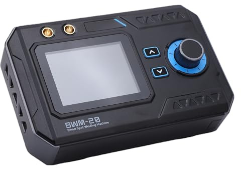 Luocute Pluma de Soldadura Inteligente con Batería para Soldador por Puntos, Punta de Pluma de Soldadura de Latón de Doble Pulso de Salida Ajustable de 1200 W, Pantalla LCD (Batería incorporada de