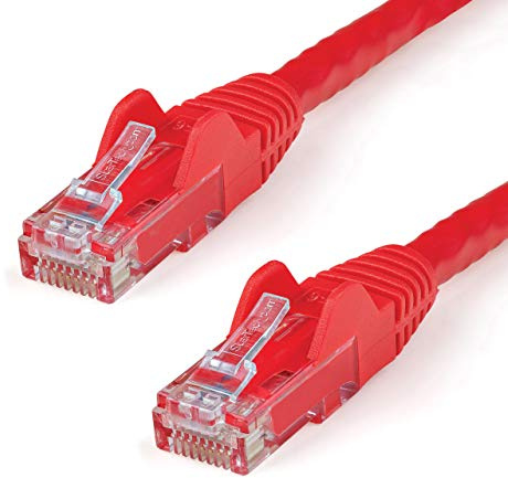 StarTech.com N6PATC2MRD - Cable de Red Ethernet Cat 6 sin Enganche, 2 m, Rojo