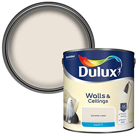 Dulux Matt Emulsion Paint For Walls And Ceilings - Summer Linen 2.5 Litres