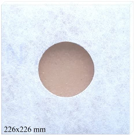 100 Ersatzfilter Limodor Lüfter, 226x226 mm mit Innenloch 95 mm, Filterklasse ISO Coase 45%/G2, für Serie F Typ D LF ELF F/C, 00003 00010 90016