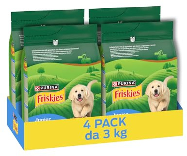 PURINA FRISKIES JUNIOR 5 Promesse Crocchette per Cani Cuccioli con Pollo, 3kg