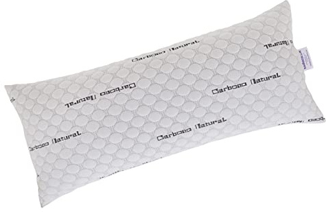 Todocama - Almohada viscoelástica Carbono con Copos 100% viscoelásticos. Tejido Strech de Carbono. Firmeza Media - Alta. (Todas Las Medidas Disponibles) (90 cm)