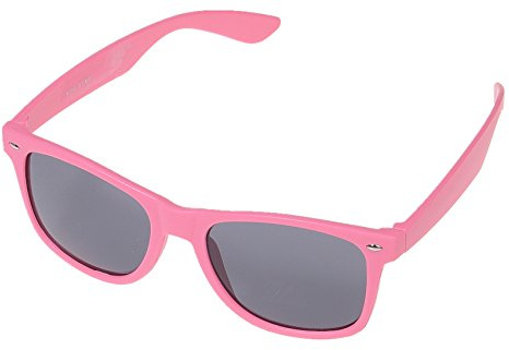 Miobo Sonnenbrillen Party Brillen 1980 style Retro Atzen Nerdbrille Hornbrille Sonnenbrille oder Klarglas Schwarz (Rosa Sonnenbrille)