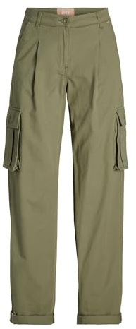 Jack & Jones Pantaloni da Donna Jxmaddy RLX Balloon MW Ankle Pant Pnt, Verde, S
