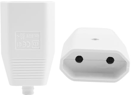 VIEVRE 2 Stücke Eurokupplung Flach, Kupplung 230V, Eurostecker Flach für Schuko Stecker Flach