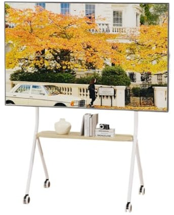 SQMGFA Support TV Universel pour téléviseurs LCD LED de 42 à 75 Pouces. Chariot TV Mobile réglable en Hauteur avec Plateau pouvant Supporter jusqu'à 110 LB. Support TV trépied avec roulet