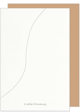 Edition Seidel Högkvalitativa sorgkort med kuvert – sorgkort – sorgkort – vikkort med tysk text – inkl