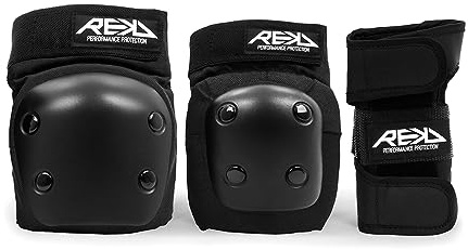 REKD Junior - Schoner-Set - Knie/Handgelenke/Ellbogen - robust - Schwarz - Gr M