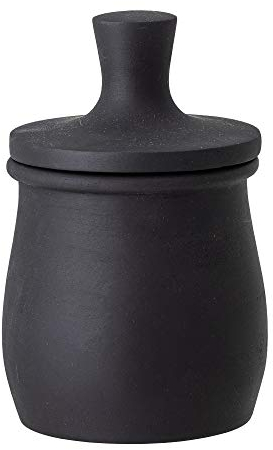 Bloomingville Behälter mit Deckel Eike, schwarz, Mangoholz