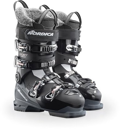 Nordica Sportmachine 3 75 W Botas de esquí, Mujeres, Negro/Antracita/Rosa, 22.5