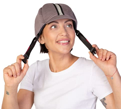 Ribcap Hardy Medizinischer Schutzhelm – Sicherer und Stilvoller Kopfschutz für Sturzgefährdete | Platin Grau | Klein 53-55 cm | Ideal für Epilepsie, Erwachsene, Senioren und alle Aktivitäten