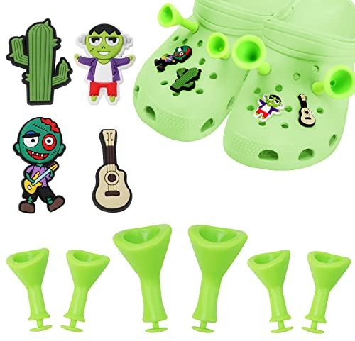 Pwsap 10 Stück Schöne Schuhanhänger Charms für Schuhe, Lustige Grüne Ohr Schuhdekoration anhänger für Clog Sandalen,3D Shrek Schuhschmuck Charms CLOG Charms für Männer Frauen Mädchen Jungen