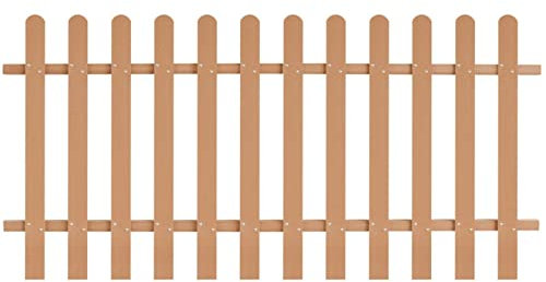 Rantry Lattenzaun Holzzaun Gartenzaun Zaun VorGartenzaun Zaun Friesenzaun Zaunlatte Zierzaun Zaun Zaunlatte Gartenzaun Zaun WPC Braun 200x100 cm