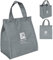 Dokeno Isoliertasche Klein, Kühltasche Klein, Lunchbox Tasche, Kleine Lunchtasche, Essenstasche, Lunch Bag, Kühltasche mit Isolierter Aluminiumfolie für Frauen/Männer/Arbeit/Schule/Picknick (Grau)