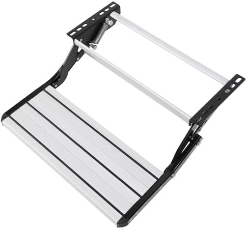 Wakects Marchepied pour Camping-Car, Marchepied pour Camping-Car, Escabeau Pliant en Aluminium, Large Antidérapante, Chargeable jusqu'à 200 Kg, Escabeau Accessoire pour