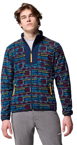 Columbia Sequoia Grove Printed Full Zip, Strato esterno in pile, Materiale ecocompatibile, Tasche di sicurezza, Tessitura flessibile - da uomo