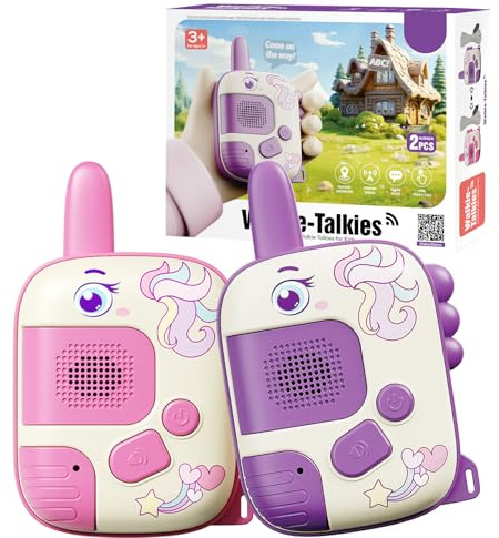 Walkie Talkie - Toys for 3-8 Year Old Boys Girls Gifts for 5 6 7 8 Year Olds Boys Unicorn Gifts for Girls Toys Age 4-7 Kids Age 3 4 5 Outdoor Walkie Talkie Kids Camping Birthday Xmas Stocking Fillers