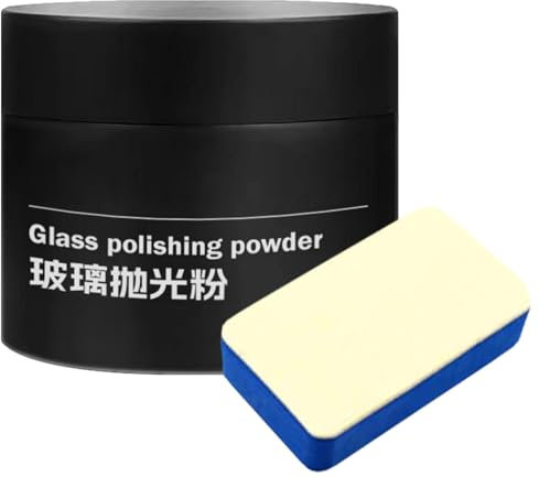 Set di riparazione per graffi di vetro, lucidante auto, pellicola sgrassante per vetro, lucidante in cerossido, lucidatura speciale per vetri auto, pulizia e decontaminazione, detergente per vetri