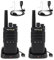 Retevis RT668B Walkie Talkies, PMR446 Radio Communication, License-free, VOX,16 Channels, CTCSS/DCS, with Earpiece, Rugged Two Way Radio for Travel, Camping (Black, 2Pcs)