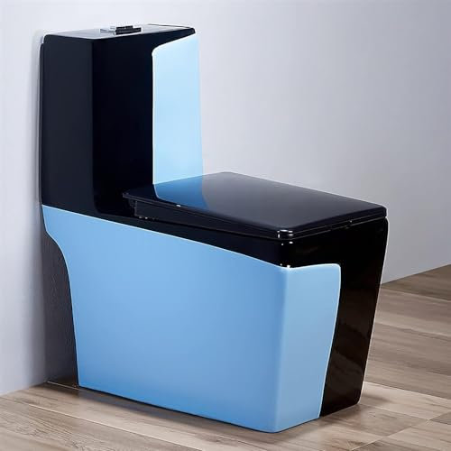 SaryEdge Inodoro Inteligente con bidé silencioso, Inodoro Creativo de cerámica de una Pieza con Doble Descarga, Inodoro sifónico Super Whirlpool para baño de h(B-695x370x750mm