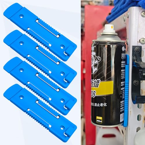 ZKTOOL 4PCS Magnetic Aerosol Spray Can Holder with Storage Box，Can Hold and Hang Various Metal Bottles and Cans，1.49 in x5.51 in，Spray Can Wall Mount Organizer，Kit for Families, Auto Repair Shops etc