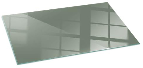 Eldstad glasplatta med mönster | dekorativt golvskydd kamin | härdat glas värmetåligt | gnistskydd braskamin | stilren lösning - 120x60cm - rektangel - Färg Oliv