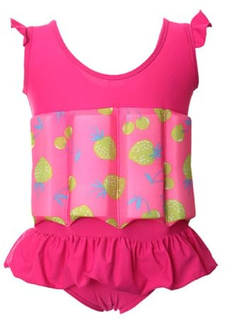 Mädchen-Badeanzug - Schwimmanzug für Mädchen mit Abnehmbarer Schwimmhilfe Trainingsbadeanzug für Kleinkinder im von 2–6 Jahren Sommer-Strand-Schwimmoutfit (5-6 Years)