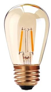 Vintage Led Filament Bulb E27 1W S14 Amber Glass ST45 Dimmable LED Bulb Warm Yellow 2200K Edison Light Lamp For String Lighting(15PCS_YES_1W)