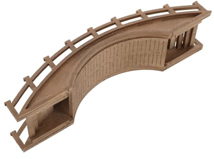 FRCOLOR Mini Garden Wood Arch Bridge Model for Bonsai and Mini House Garden Decoration, Creative Wooden Arch Bridge Ornament Practical and Comfortable Decoration Experience for Desktop Use