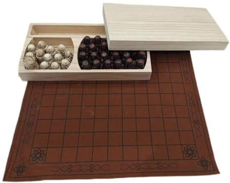 Set di scacchi vichinghi – Gioco da tavolo strategico in resina con scatola di legno | Kit di intrattenimento da viaggio per l'allenamento 'intelligenza - Regalo educativo per bambini, adulti, att