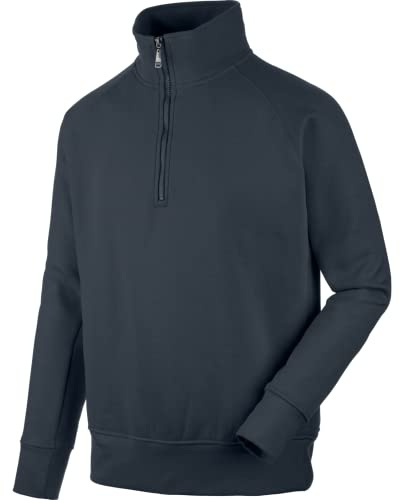WÜRTH MODYF Arbeitstroyer Job+ – weicher Pullover mit Stehkragen und Viertel-Reißverschluss – perfekt für Handwerk, Werkstatt, Arbeiten im Freien Navy – Größe XXL