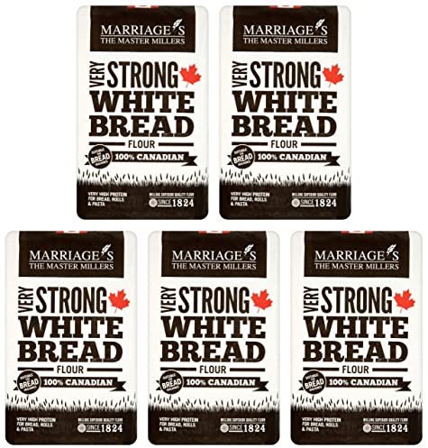 W & H Marriage & Son 100% Canadian Very Strong White Flour 1.5kg (Pack of 5)