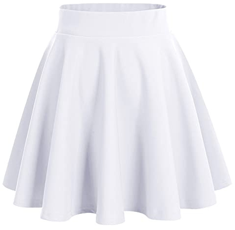 bridesmay Minikjol för dam, sommar, kort skaterkjol, skolflicka, animekjol, A-vit, S