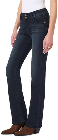 WallFlower Luscious Curvy Bootcut Mid-Rise Insta Stretch Juniors Jeans (Standard and Plus), mûre, 33 Shorts Femme