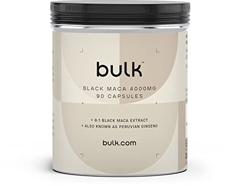 Bulk Schwarze Maca Kapseln, 4000 mg, peruanischer Ginseng, 4000 mg, 90 Kapseln