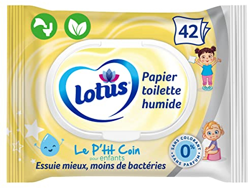 Lotus Le P'tit Coin - Carta igienica per bambini, senza coloranti e profumi, 100% fibre naturali FSC, 42 pezzi (1 pezzo)