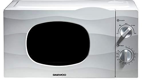 Daewoo 20L, 700W Microwave |Auto Defrost Function |5 Power Settings | 35 Minute Timer Dial | Glass Turntable | - White Wave