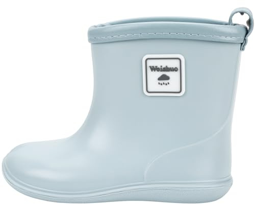 Weishuo Botas de Agua para Niños Unisex Bota de Goma Impermeable Lluvia Bebé Niñas